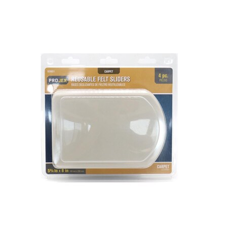 Kd Gabinetes 1 in. Dia. x 5.75 in. Adhesive Plastic Chair Glide, White, 4PK KD3304987